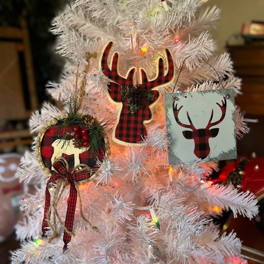 3x Christmas Deer Handmade
Ornaments